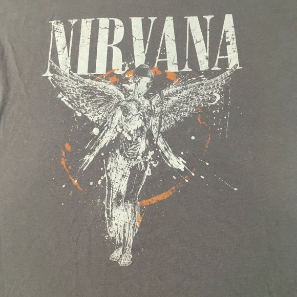 #00 NIRVANA T SHIRT In Utero Winged Woman Logo Grunge Kurt Cobain Band Retro 2XL - Picture 10 of 10